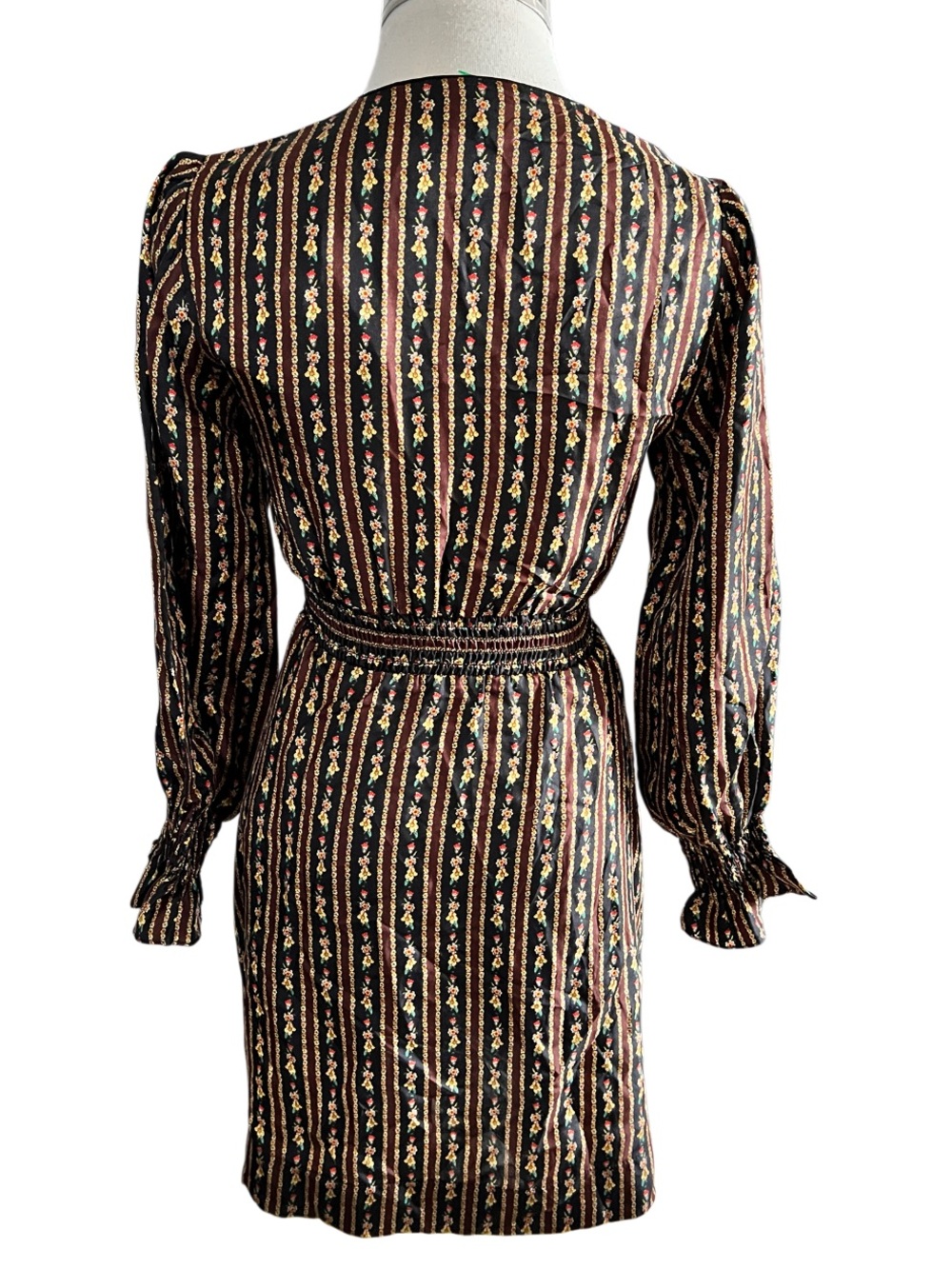 SANDRO Karma Floral-print silk- mini dress florals button up Size 34/ US 2 NWT - Picture 9 of 13